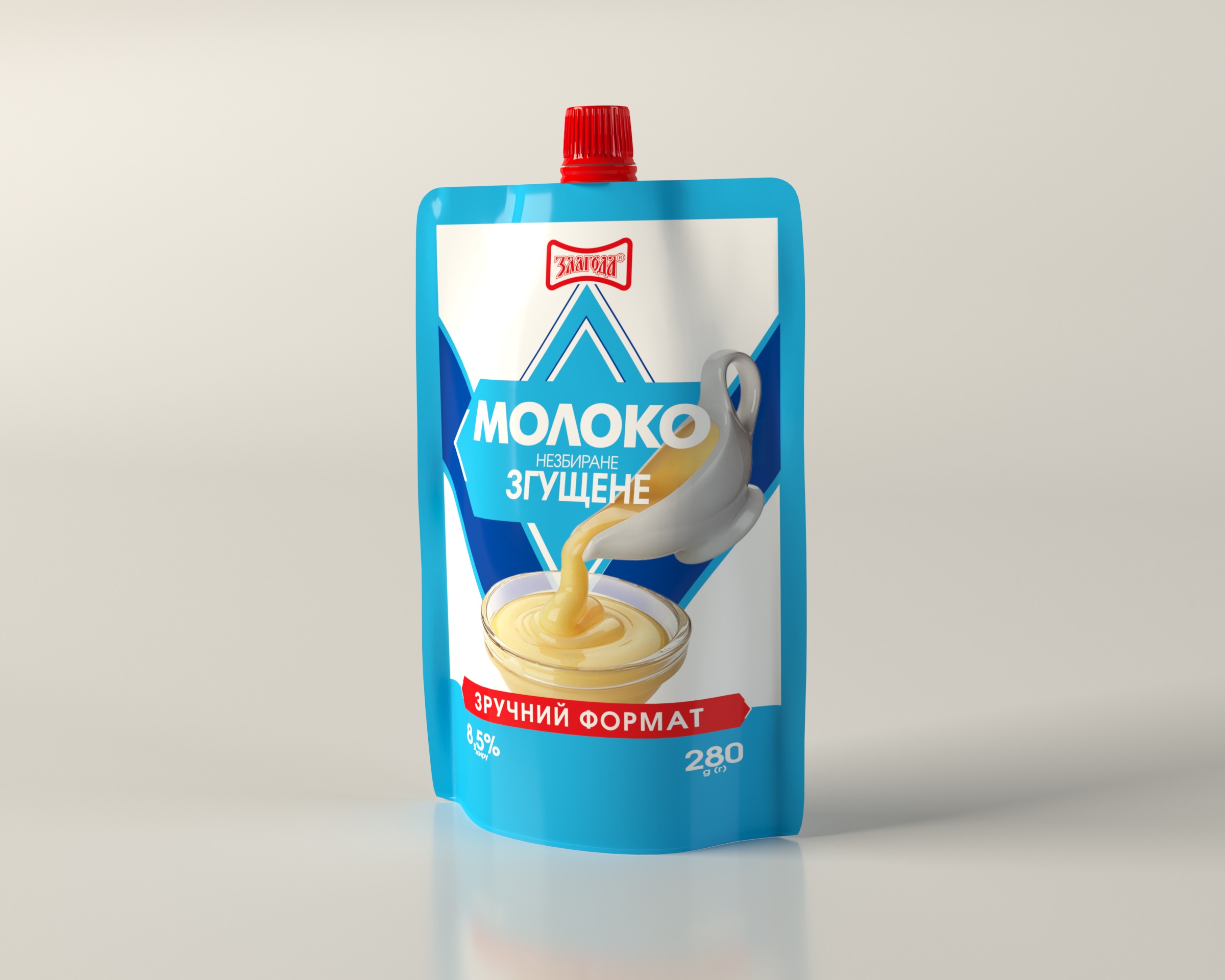 Молоко незбиране згущене з цукром 8.5% 280гр Злагода